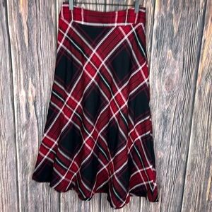 Red & Black Plaid Skirt- Size 4